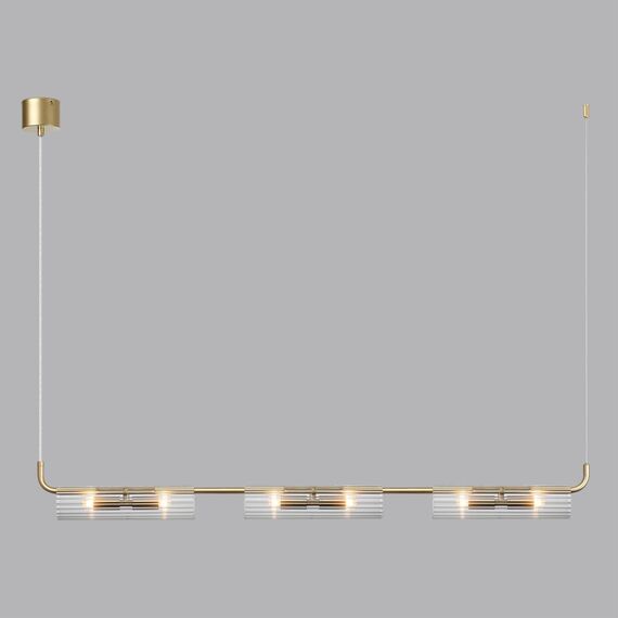 LUMION 6560/6 SUSPENTIONI LN25 239 золотой/прозрачный/металл/стекло Подвес G9 6*20W 220V TORONTO, изображение 3