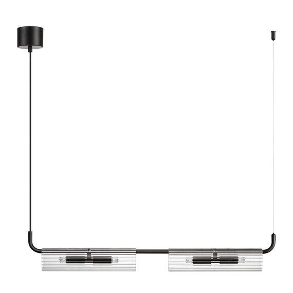 LUMION 6561/4 SUSPENTIONI LN25 241 черный/прозрачный/металл/стекло Подвес G9 4*20W 220V TORONTO