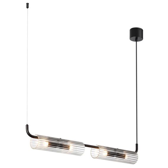 LUMION 6561/4 SUSPENTIONI LN25 241 черный/прозрачный/металл/стекло Подвес G9 4*20W 220V TORONTO, изображение 4