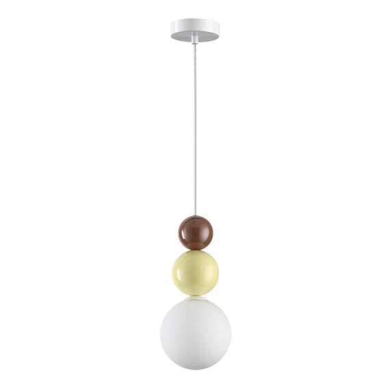 LUMION 6558/1 SUSPENTIONI LN25 334 белый/белый, коричнеый, кремовый/металл/металл, стекло Подвес G9 1*20W 220V BONBONES