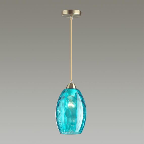 LUMION 4490/1 SUSPENTIONI LN20 314 античная бронза, голубой Подвес E27 60W 220V SAPPHIRE, изображение 4