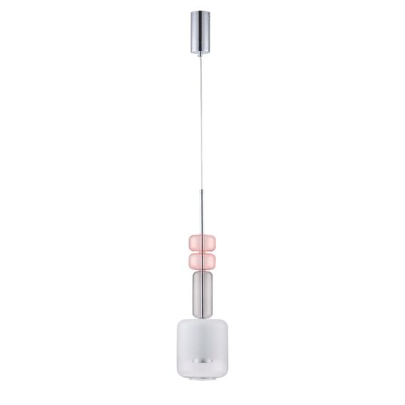 LUMION 6505/1 SUSPENTIONI LN23 303 хром, розовый, белый Подвес GU10 50W 220V VERONA