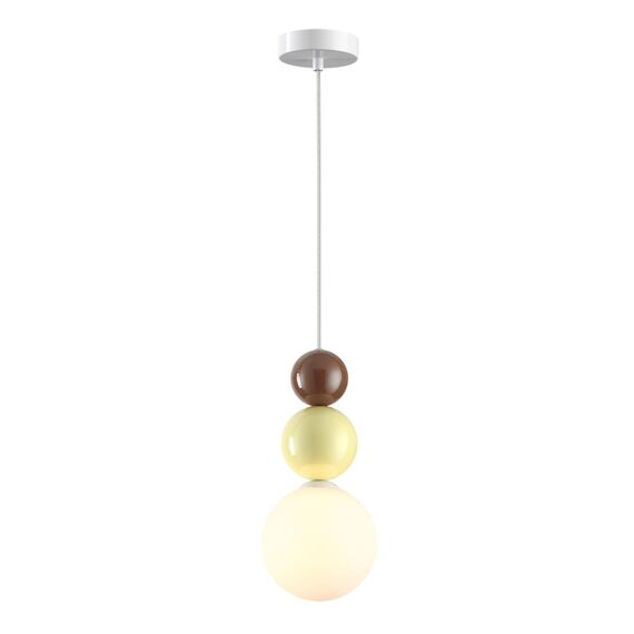 LUMION 6558/1 SUSPENTIONI LN25 334 белый/белый, коричнеый, кремовый/металл/металл, стекло Подвес G9 1*20W 220V BONBONES, изображение 4