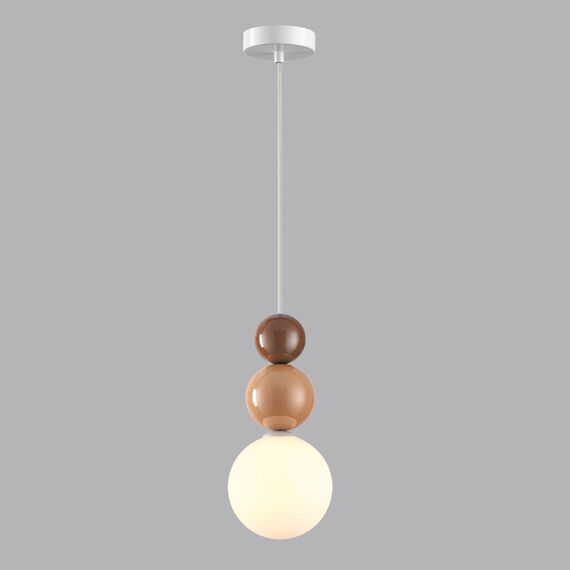 LUMION 6557/1 SUSPENTIONI LN25 334 белый/белый, коричнеый, персиковый/металл/металл, стекло Подвес G9 1*20W 220V BONBONES, изображение 3