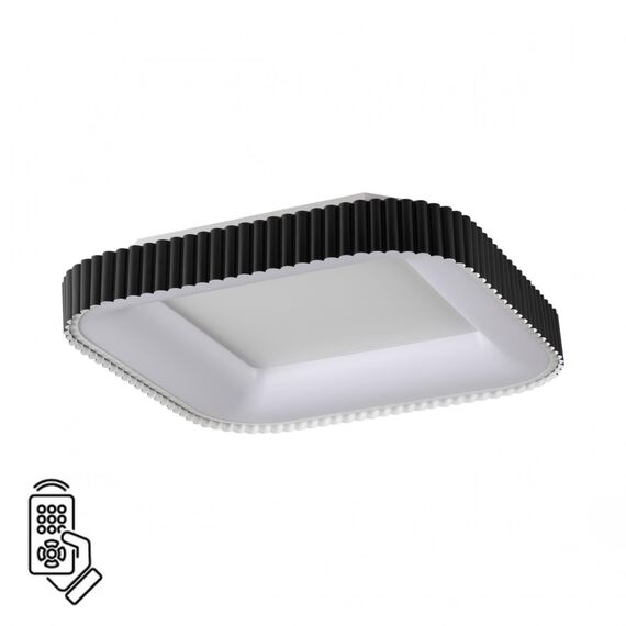 SONEX 7768/56L AVRA LED SN 039 Светильник металл/белый/черный LED 56Вт+14Вт 3000-6000K 500х500 IP43 пульт ДУ+подсветка SHARMEL