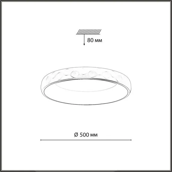 SONEX 7772/56L AVRA LED SN 023 Светильник металл/белый/серебряный LED 56Вт 3000-6000K D500 IP43 ССТ LACUNA, изображение 2