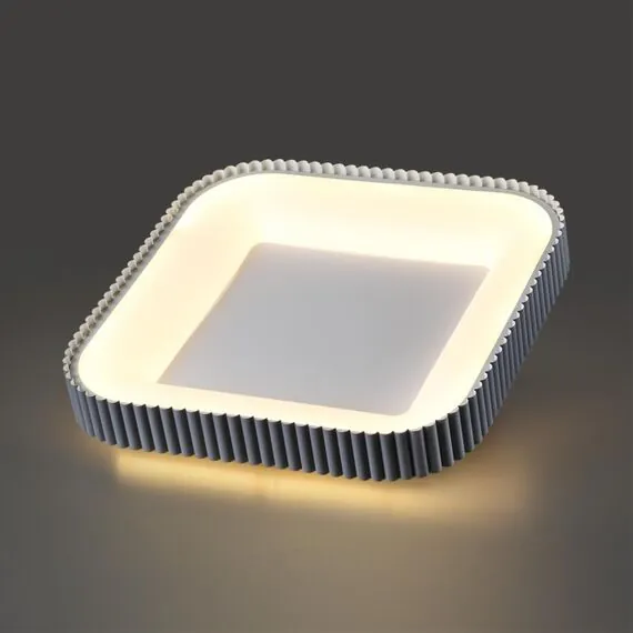 SONEX 7769/56L AVRA LED SN 039 Светильник металл/белый/серый LED 56Вт+14Вт 3000-6000K 500х500 IP43 пульт ДУ+подсветка SHARMEL, изображение 3