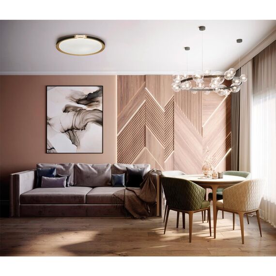 SONEX 7667/DL COLOR SN 132 Светильник пластик/белый/черный/золотой LED 48Вт 4000К D405 IP43 FAVEMO BLACK, изображение 3