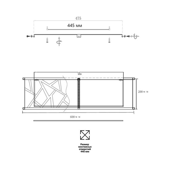SONEX 7700/60L AVRA LED SN 056 Светильник металл/ткань/стекло/белый/черный LED 60Вт 3000-6000K D600 IP20 пульт ДУ FABIANA, изображение 2