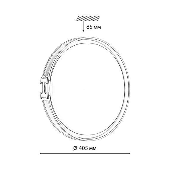 SONEX 7654/DL COLOR SN 132 Светильник пластик/белый/серый/золотой LED 48Вт 4000К D405 IP43 FAVEMO GREY, изображение 2