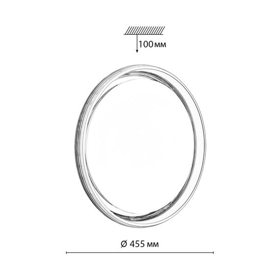 SONEX 7697/DL MARON SN 147 Светильник пластик/белый/прозрачный LED 48Вт 3000-6000K D455 IP43 пульт ДУ HANI, изображение 2