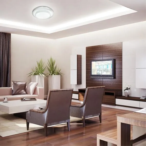 SONEX 2041/DL PALE SN 197 Светильник пластик/белый/прозрачный LED 48Вт 3000-6300K D350 IP43 пульт ДУ FLOORS, изображение 3
