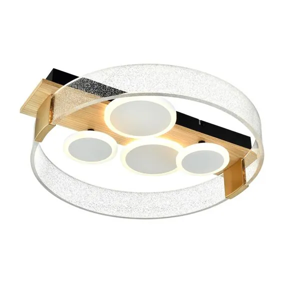 SONEX 7742/40L MITRA LED SN 077 Светильник металл/акрил/МДФ/белый/под дерево/прозрачный/черный LED 40Вт 3000-6000К 470x420 IP20 пульт ДУ SPOTS, изображение 8