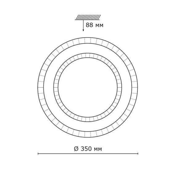 SONEX 2041/DL PALE SN 197 Светильник пластик/белый/прозрачный LED 48Вт 3000-6300K D350 IP43 пульт ДУ FLOORS, изображение 2