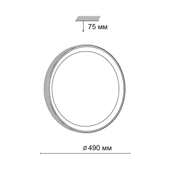 SONEX 3054/EL PALE SN 183 Светильник пластик/белый/золотистый LED 72Вт 3000-6300K D490 IP43 пульт ДУ SHINY, изображение 2