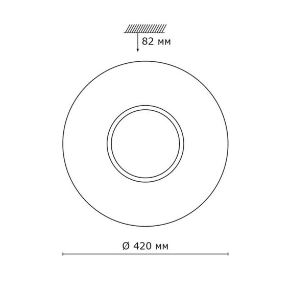 SONEX 2048/DL PALE SN 049 Светильник пластик/белый/прозрачный/хром LED 48Вт 3000-6300K D420 IP43 пульт ДУ VISMA, изображение 2