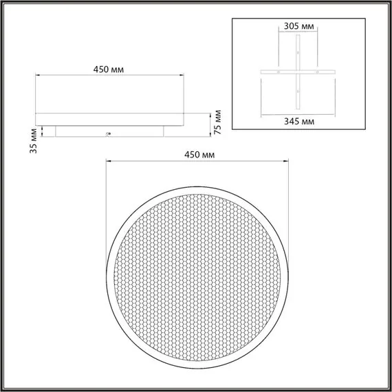 SONEX 7736/60L MITRA LED SN 069 Светильник металл/акрил/белый/золотой/черный LED 60Вт 3000-6000К D450 IP20 пульт ДУ SHIMMERS, изображение 2