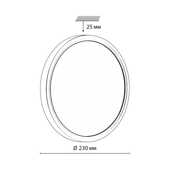 SONEX 7659/18L MITRA LED SN 089 Светильник пластик/белый LED 18Вт 3000/4000K D230 IP40 ALFA WHITE, изображение 2