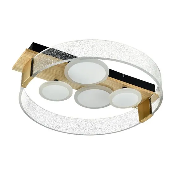 SONEX 7742/40L MITRA LED SN 077 Светильник металл/акрил/МДФ/белый/под дерево/прозрачный/черный LED 40Вт 3000-6000К 470x420 IP20 пульт ДУ SPOTS, изображение 6
