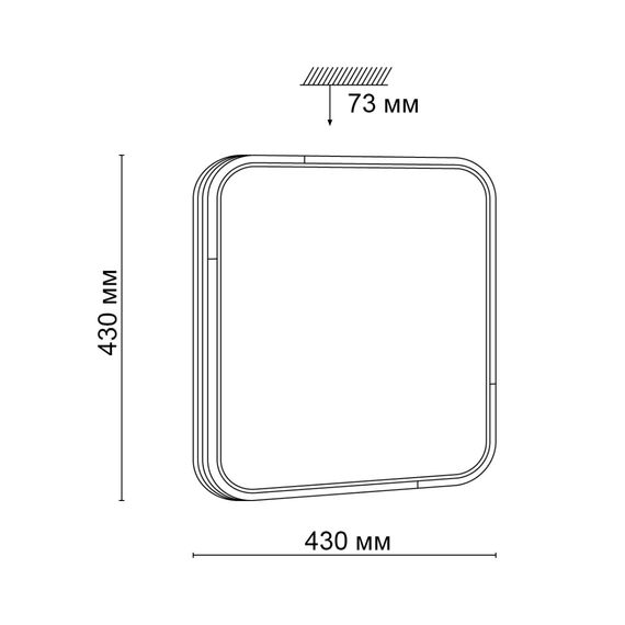 SONEX 3059/DL PALE SN 225 Светильник пластик/белый/черный LED 48Вт 3000-6300K 430х430 IP43 пульт ДУ ORSO, изображение 2