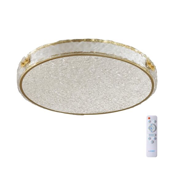 SONEX 7722/100L PIKO LED SN 020 Светильник металл/пластик/стекло/белый/золотой LED 100Вт 3000-6000K D600 IP20 пульт ДУ FELICE