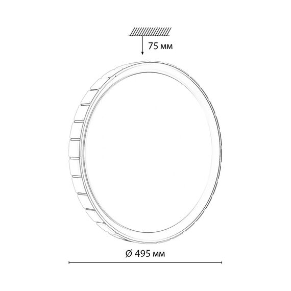 SONEX 7695/EL PALE SN 90 Светильник пластик/розовое золото LED 70Вт 3000-6000К D495 IP43 пульт ДУ KUPI GOLD, изображение 2