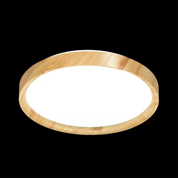 SONEX 3019/DL TAN SN 175 Светильник пластик/под дер. LED 48Вт 3000-6500 D390 IP43 пульт ДУ/ LampSmart WOODI, изображение 5