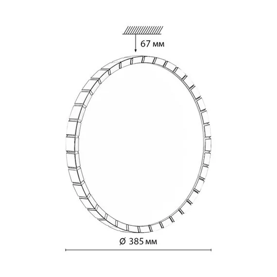 SONEX 7649/DL PALE SN 142 Светильник пластик/белый/черный LED 48Вт 4000К D385 IP43 ATABI BLACK, изображение 2