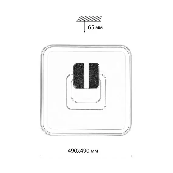 SONEX 7786/85L PIKO LED SN 078 Светильник металл/белый/бронза LED 85Вт 3000-6500K 490х490 IP20 пульт ДУ GEMINI, изображение 2