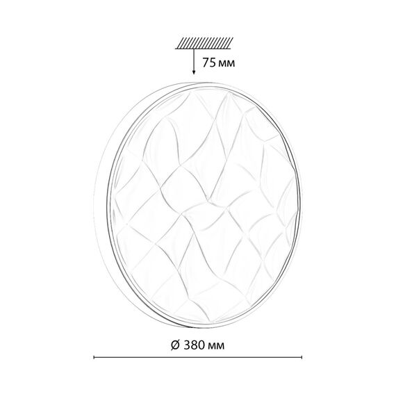 SONEX 7672/DL PALE SN 204 Светильник пластик/белый LED 48Вт 4000К D380 IP43 GITUM, изображение 2