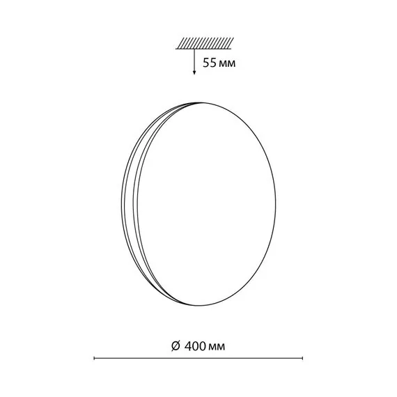 SONEX 7625/DL PALE SN 216 Светильник пластик/белый/серебристый LED 48Вт 4000К D400 IP43 RINGO, изображение 2