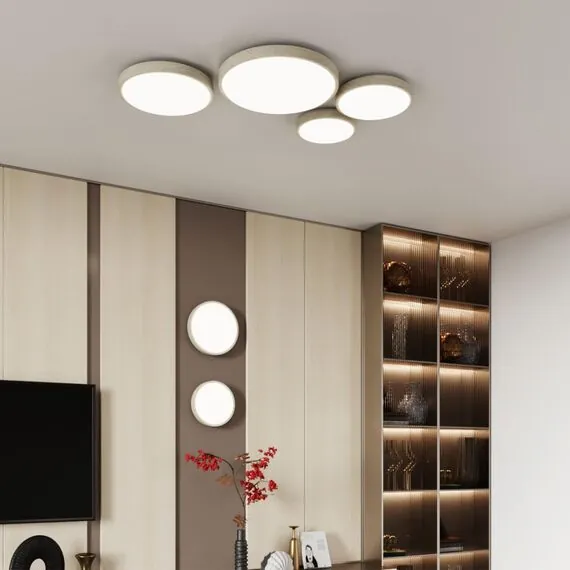 SONEX 7628/DL PALE SN 170 Светильник пластик/беленый под дер. LED 48Вт 3000-6300K D400 IP43 пульт ДУ LOSTA, изображение 3