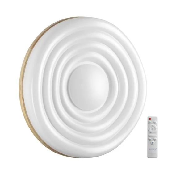 SONEX 7674/DL PALE SN 202 белый/натуральное дерево LED 48Вт 3000-6000К D388 IP43 пульт ДУ FASS WOOD