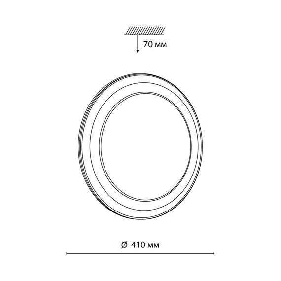 SONEX 7617/DL PALE SN 151 Светильник пластик/белый LED 48Вт 3000-6300K D410 IP43 пульт ДУ SETTA, изображение 2