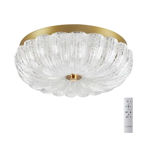 SONEX 7719/36L PIKO LED SN 027 Светильник металл/стекло/прозрачный/золотой LED 36Вт 3000-6500K D300 IP20 пульт ДУ TESORO