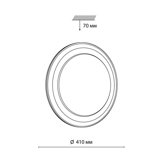 SONEX 7630/DL PALE SN 151 Светильник пластик/золотистый LED 48Вт 3000-6300K D410 IP43 пульт ДУ SETTA, изображение 2