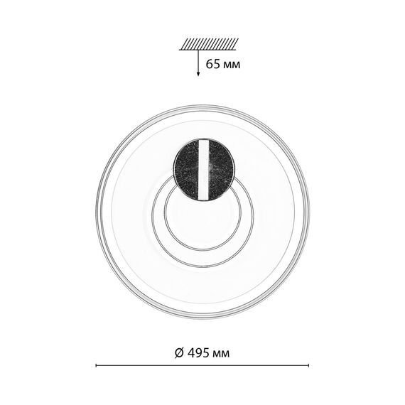 SONEX 7787/85L PIKO LED SN 078 Светильник металл/белый/бронза LED 85Вт 3000-6500K D495 IP20 пульт ДУ GEMINI, изображение 2