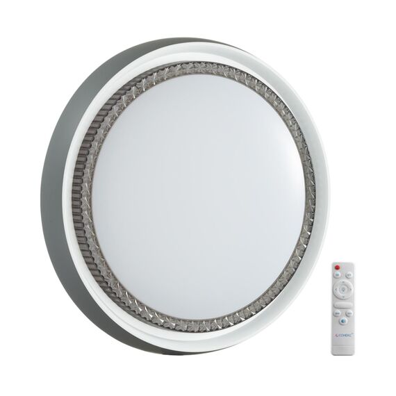 SONEX 7644/EL PALE SN 186 Светильник пластик/белый/серый LED 70Вт 3000-6000К D520 IP43 пульт ДУ RAHIG