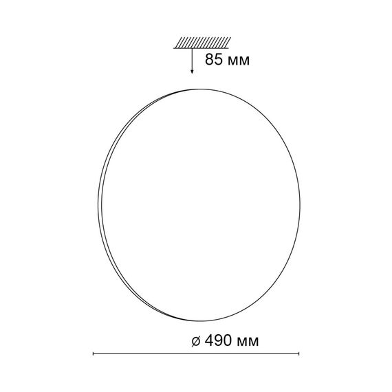 SONEX 3042/EL TAN SN 167 Светильник пластик/черный LED 72Вт 3000-6500К D490 IP43 пульт ДУ/ LampSmart VAKA, изображение 2