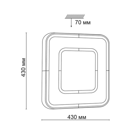 SONEX 3047/DL TAN SN 224 Светильник пластик/черн. LED 48Вт 3000-6500К 430х430 IP43 пульт ДУ/ LampSmart ARTI, изображение 2
