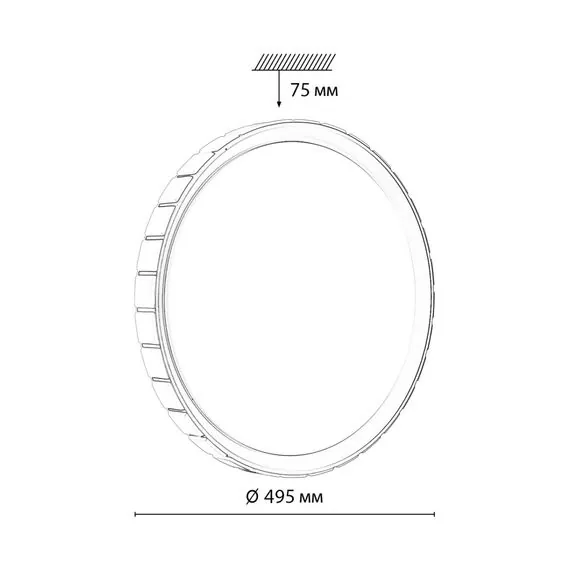 SONEX 7695/EL PALE SN 90 Светильник пластик/розовое золото LED 70Вт 3000-6000К D495 IP43 пульт ДУ KUPI GOLD, изображение 2
