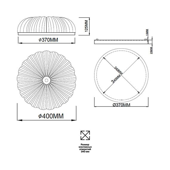 SONEX 7719/48L PIKO LED SN 027 Светильник металл/стекло/прозрачный/золотой LED 48Вт 3000-6500K D400 IP20 пульт ДУ TESORO, изображение 2