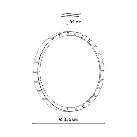 SONEX 7648/CL PALE SN 142 Светильник пластик/белый/золотой LED 30Вт 4000К D336 IP43 ATABI GOLD, изображение 2