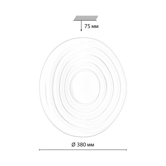 SONEX 7679/DL PALE SN 202 Светильник пластик/белый LED 48Вт 3000-6000К D380 IP43 пульт ДУ FASS, изображение 2