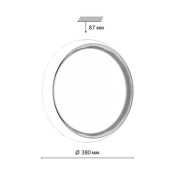 SONEX 7650/DL PALE SN 141 Светильник пластик/белый/золотой LED 48Вт 4000К D380 IP43 TOFIQ WHITE, изображение 2