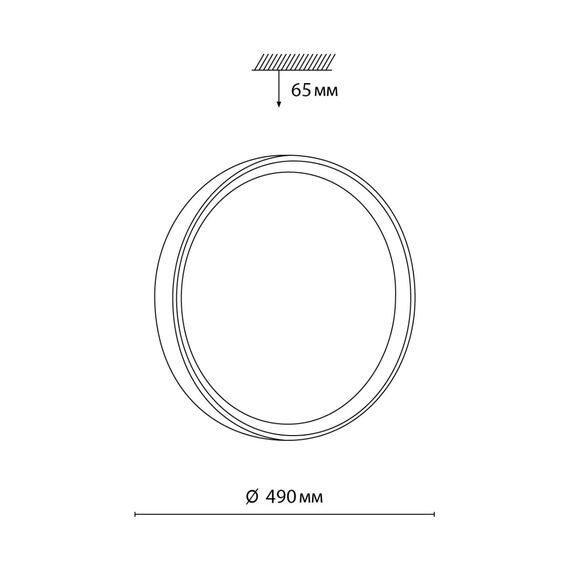 SONEX 7603/EL PALE SN 175 Светильник пластик/св.корич. под дер LED 72Вт 3000-6300K D490 IP43 пульт ДУ WOODI, изображение 2
