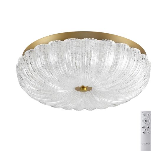 SONEX 7719/48L PIKO LED SN 027 Светильник металл/стекло/прозрачный/золотой LED 48Вт 3000-6500K D400 IP20 пульт ДУ TESORO