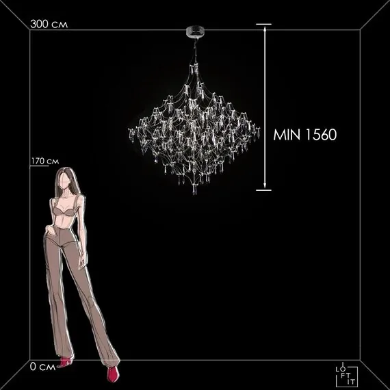 LOFT IT 10259/1200 Silver Asfour Подвесной светильник Mira, изображение 8