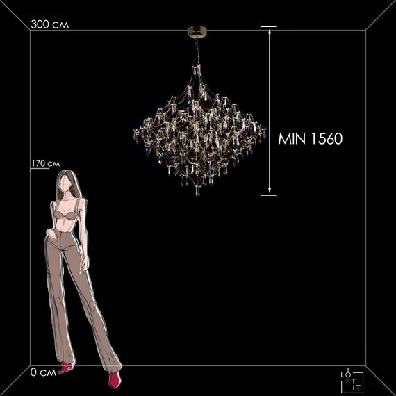 LOFT IT 10259/1200 Gold Asfour Подвесной светильник Mira, изображение 10