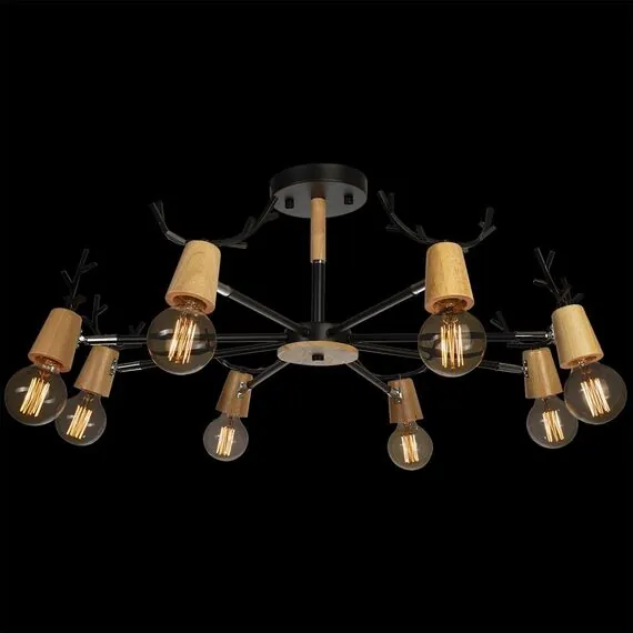 LOFT IT 10024/8 Black Люстра на штанге Sven, изображение 2